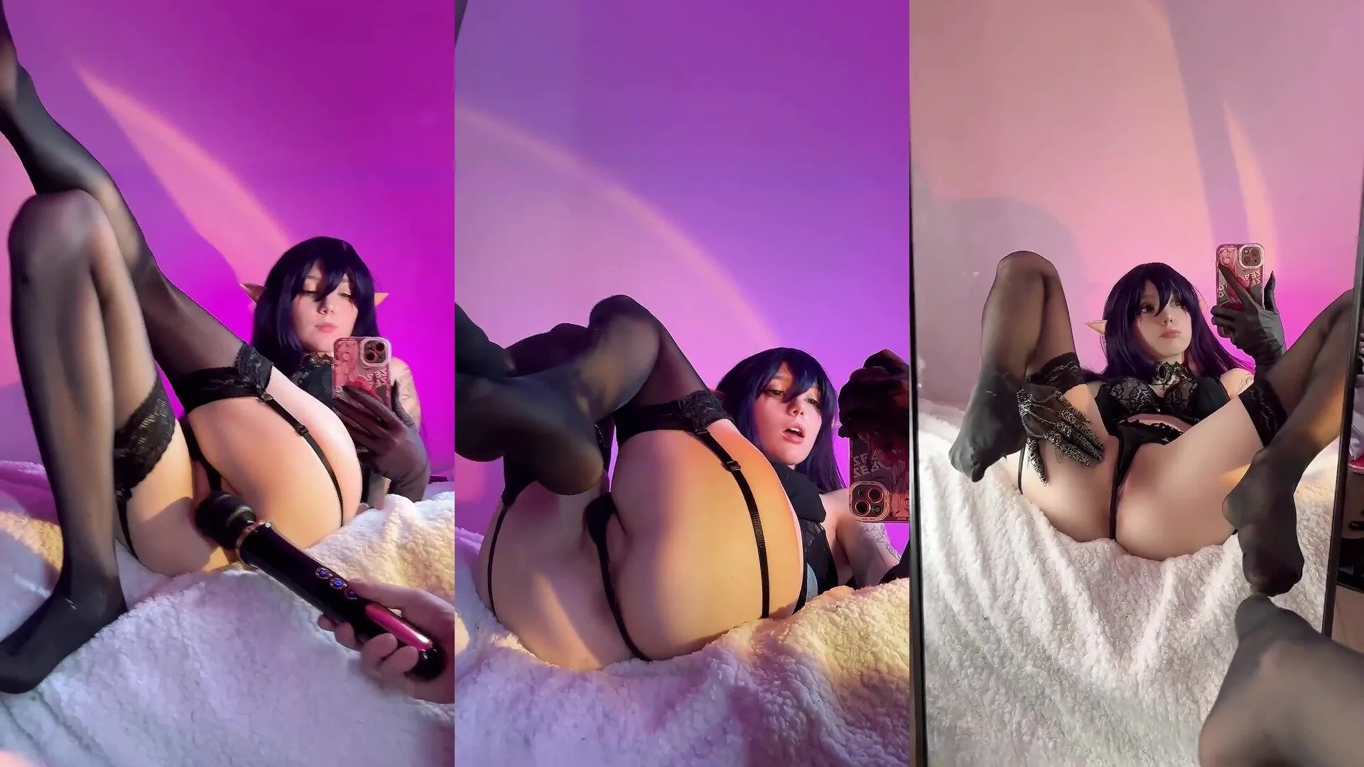 Astasiadream — vibrador juego Fansly Elf lencería filtrado video