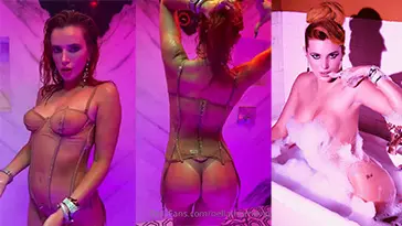 Bella Thorne — ducha transparente lencería desnuda OnlyFans Set filtrado