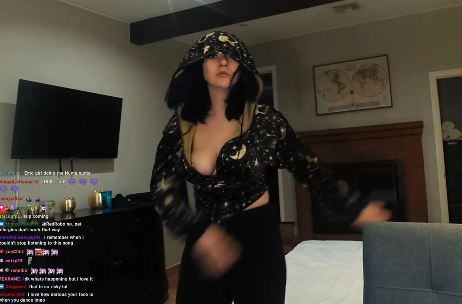 JustaMinx nipple slip — bailando Twitch filtrado video