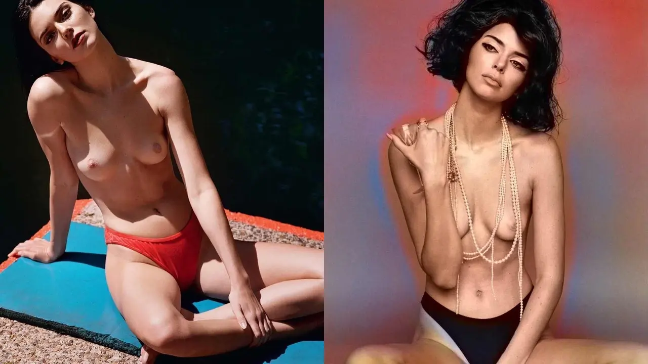 Kendall Jenner — desnuda bikini piscina Photoshoot