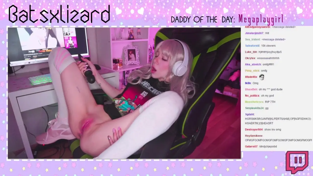 Twitch streamer Squirts en transmisión transmisión vibrador video para adultos